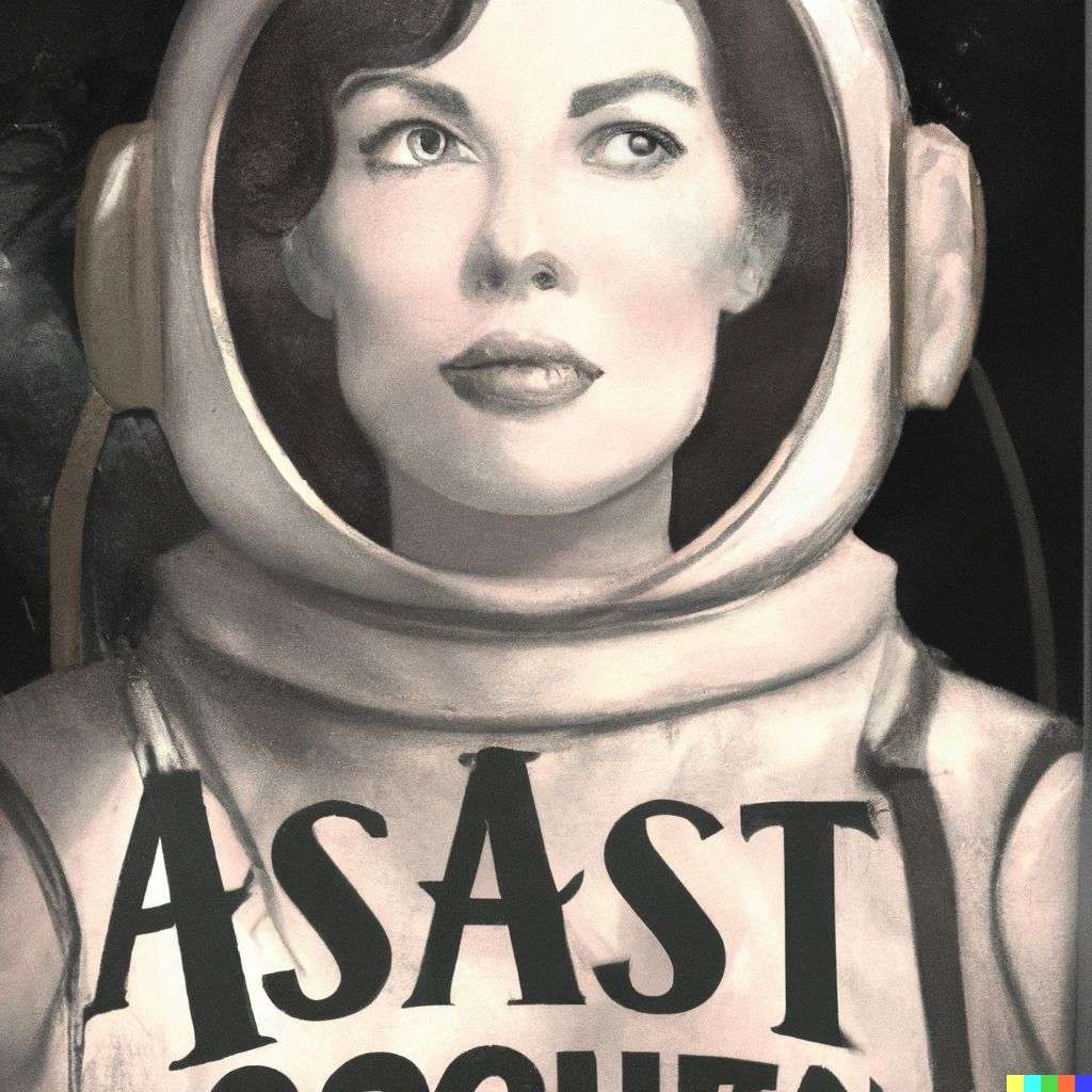 an astronaut, movie poster from the '20s